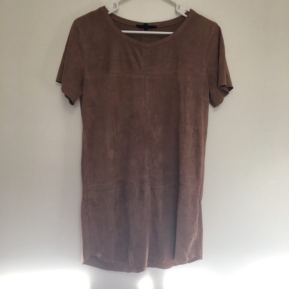 Olivaceous Faux Suede Boho Dress - Picture 2 of 6